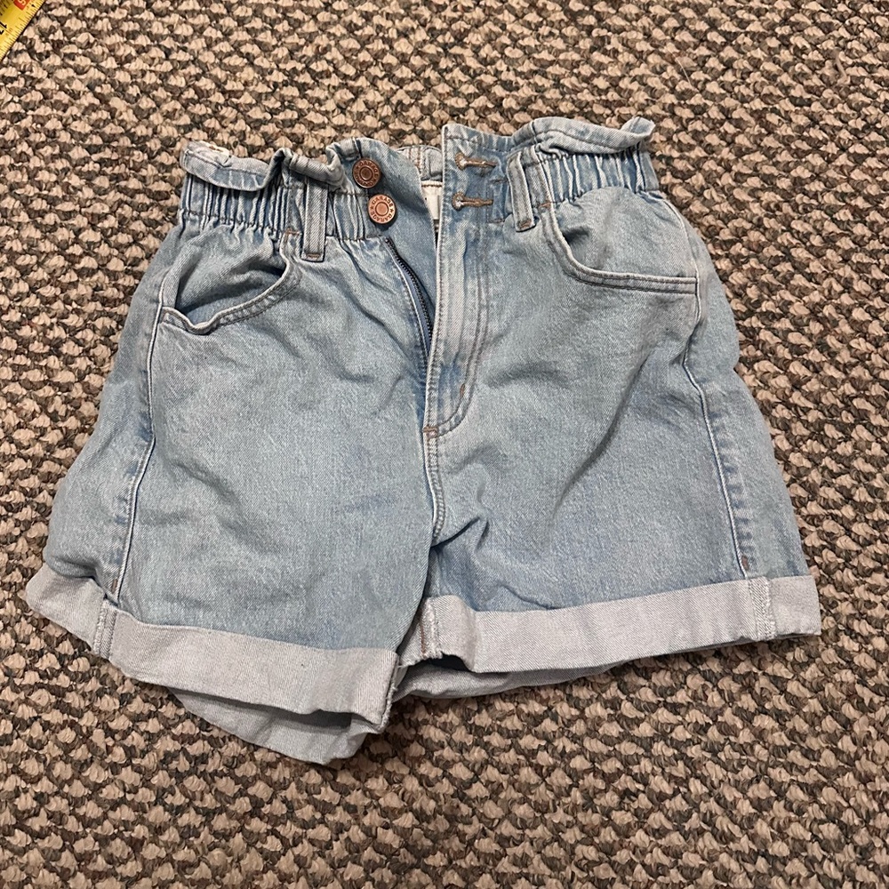 Trash Bag Jean Shorts